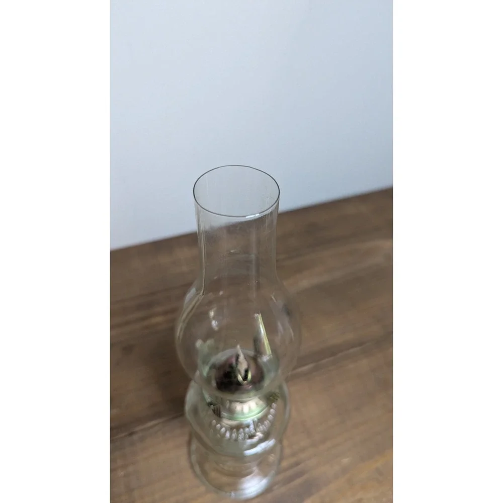 Paloma Vintage Glass Oil Lamp Clear Embossed Bird Hurricane Lantern 13 Inch Box - Picture 4 of 16